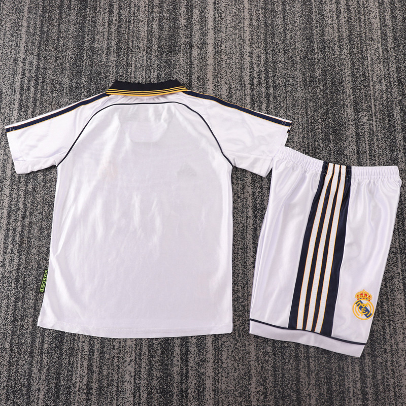 1998-00 Real Madrid Home Retro Kids Soccer Jersey