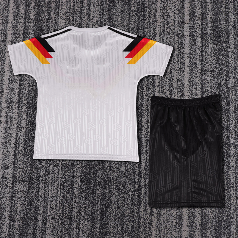 1990 Germany Away  KIDS Retro Football jersey
