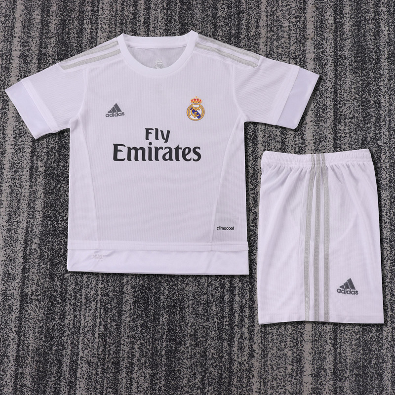 2015-16 Real Madrid home Kids Retro Football jersey  RONALDO Benzema Bale Sergio Ramos ISCO KROOS Modric