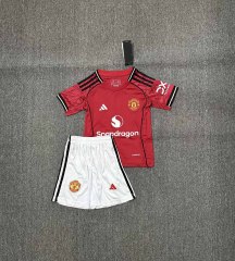 2025-26 Manchester United Home Kids Kit