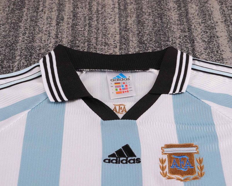 1998 Argentina Home kids Retro Football Jersey