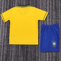 Retro 1994 Brazil Home Kids  Football jersey