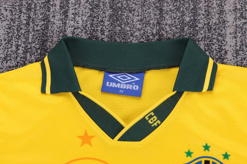 Retro 1994 Brazil Home Kids  Football jersey