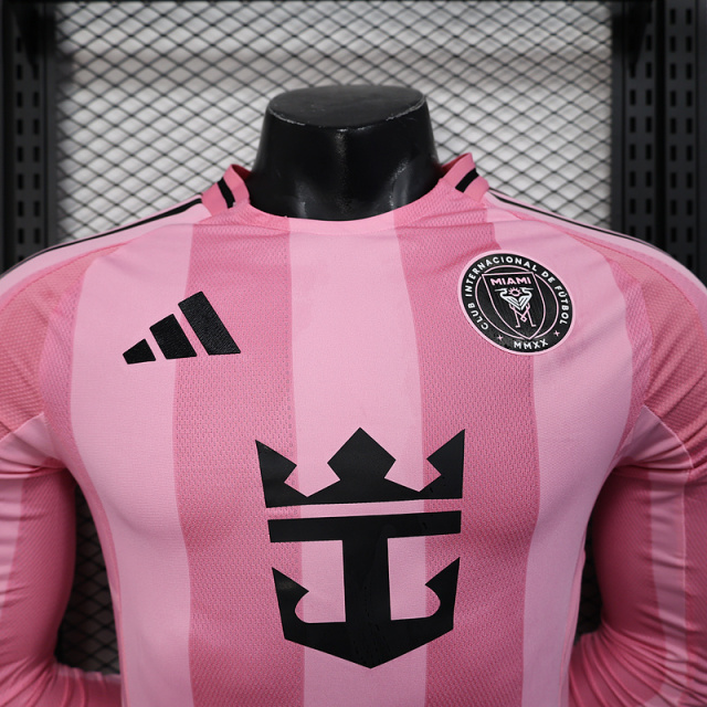Player 2025-26 Inter Miami Home Long sleeves Football jersey