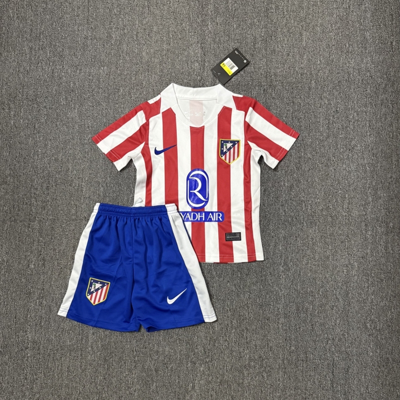 2025-26 Atlético Madrid Home Kids Football Jersey
