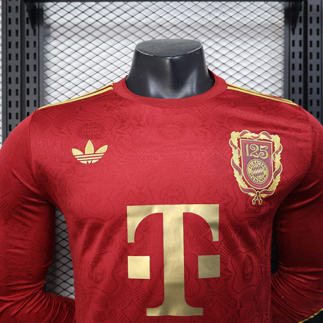 Player 2024-25 Bayern Munchen 125th anniversary Long sleeves Football jersey