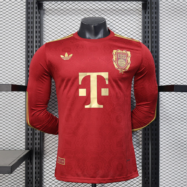 Player 2024-25 Bayern Munchen 125th anniversary Long sleeves Football jersey