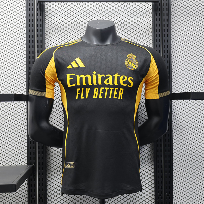 Player 2025-26 Real Madrid Special Edition Black gold Football jersey
