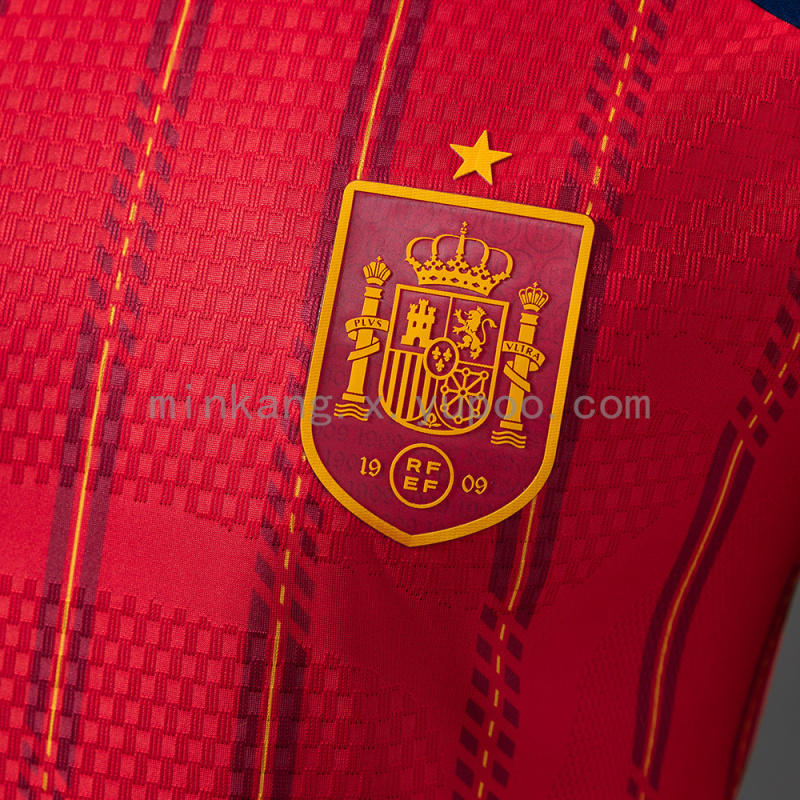 2026 World Cup Spain Home Long-Sleeve Player Version Jerseys S-4XL
