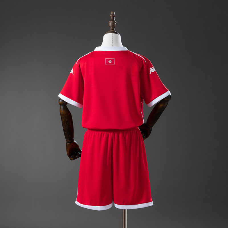 2026 World Cup Tunisia  Home Kids Kit Jersey Size 16-28