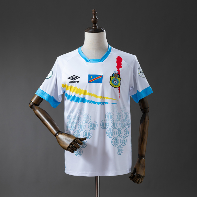2026 Congo away white and blue jersey, sizes S-XXL