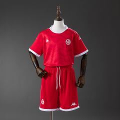 2026 World Cup Tunisia  Home Kids Kit Jersey Size 16-28