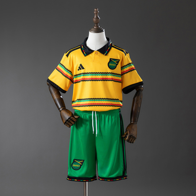 2026 World Cup Jamaica Home Kids Kit Jersey Size 16-28