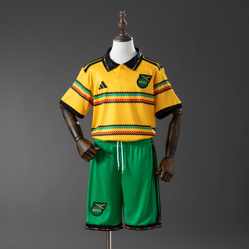 2026 World Cup Jamaica Home Kids Kit Jersey Size 16-28