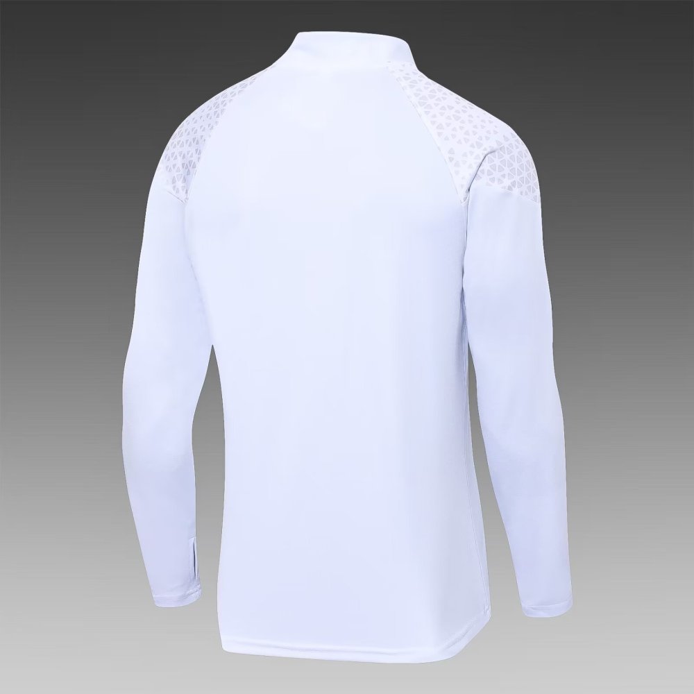2023/2024 AC Milan Half Pull Training Wear White Football Jersey 1:1 Thailand Quality Suit