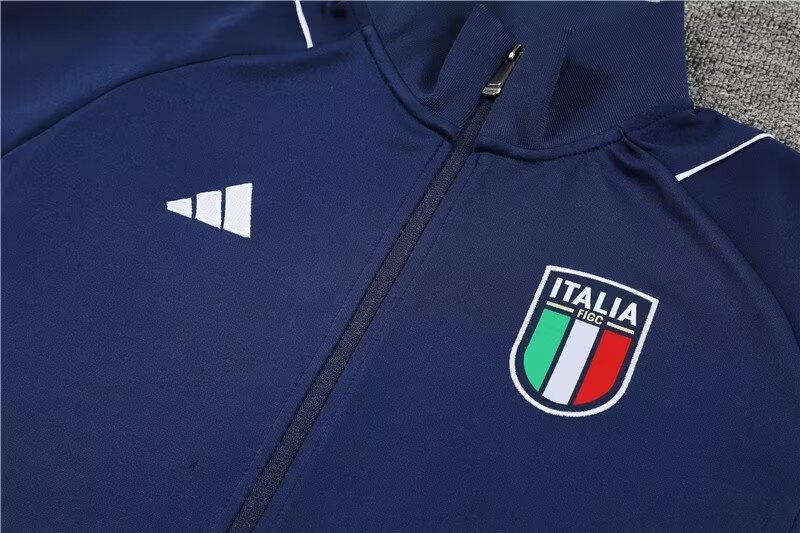 2023/2024 Italian long zipper jacket blue suit