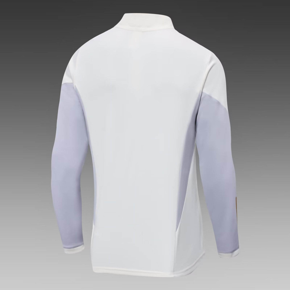 2022 Algeria National Team Half-Pull Training Suit White Shirt Set