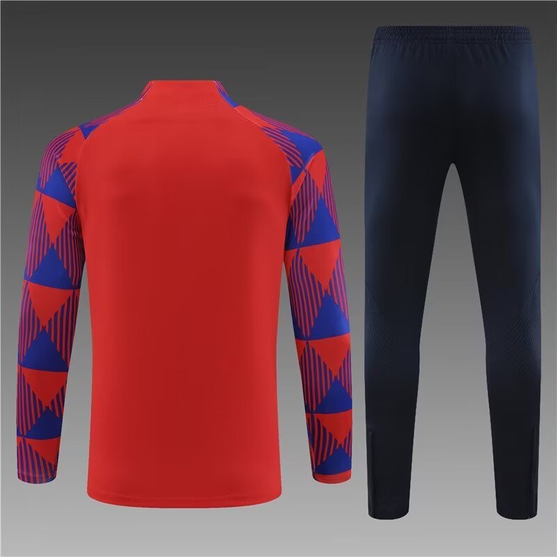 2023/2024 Barcelona half-pull training suit red suit 1:1 Thai quality