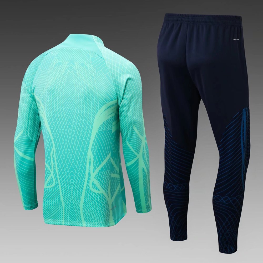 2022/2023 Brazilian half-pull training suit blue suit 1:1 Thai quality suit