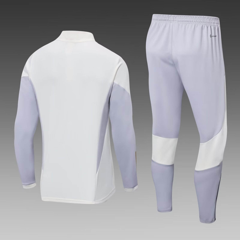 2022 Algeria National Team Half-Pull Training Suit White Shirt Set