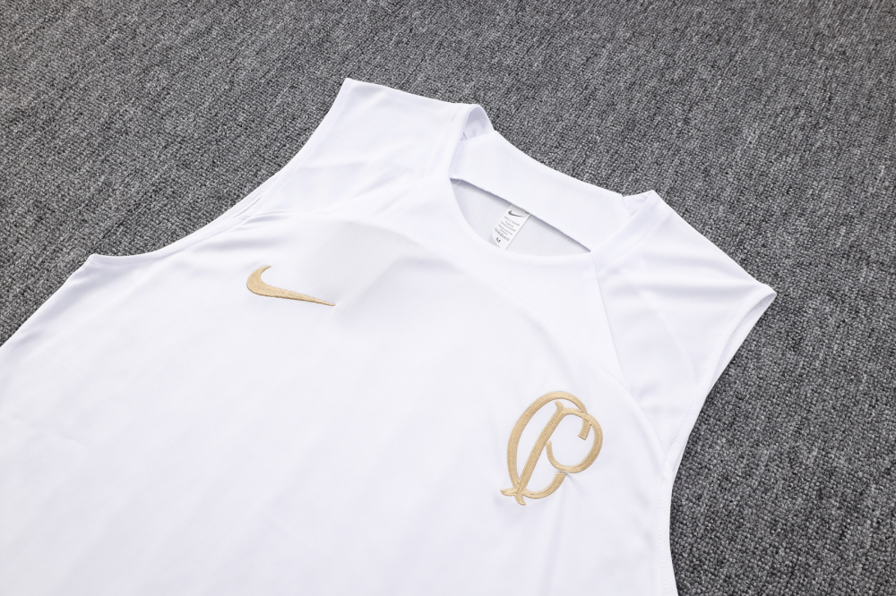 23-24 Corinthians white training vest set suit