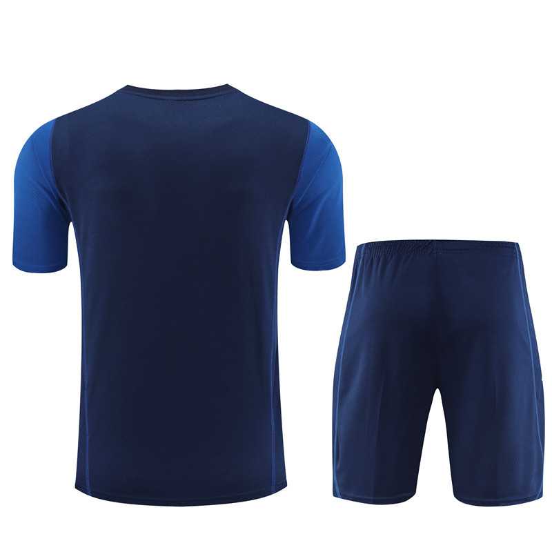 23-24-Short-sleeved training uniform Manchester United royal blue
