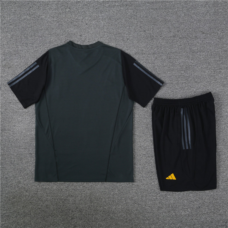 2023-24-Short-sleeved training jersey Real Madrid dark gray