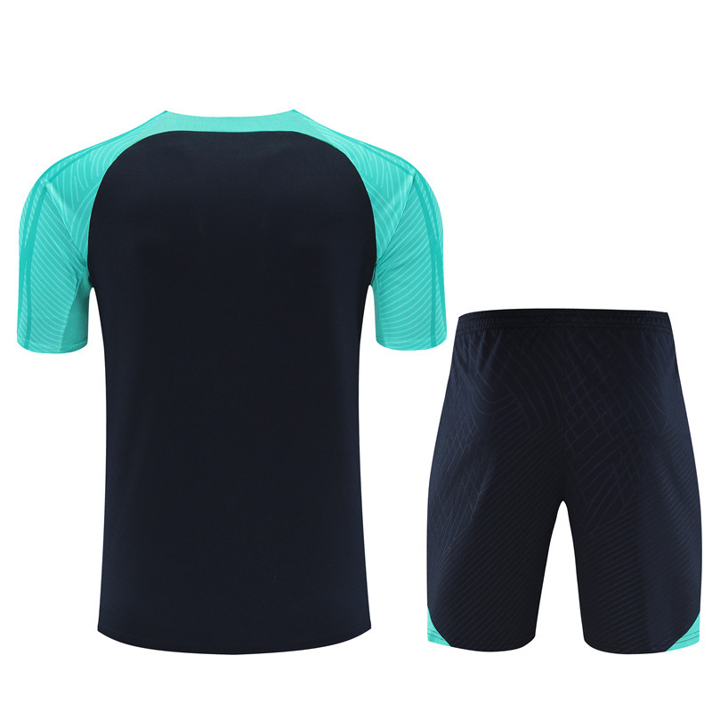 23-24-Short-sleeved training suit Barcelona royal blue