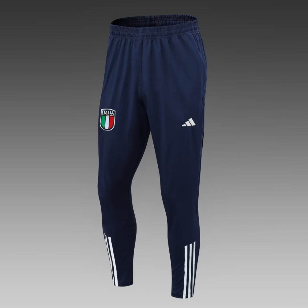 2023/2024 Italy Half-Pull Training Suit Royal Blue Soccer Shirt Set