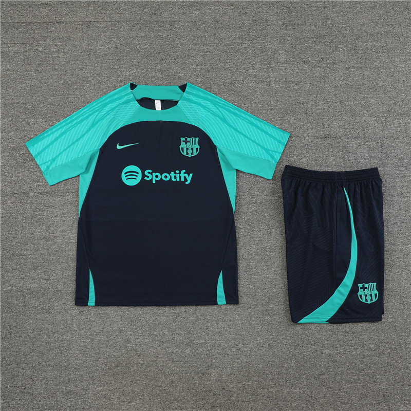 23-24-Short-sleeved training suit Barcelona royal blue