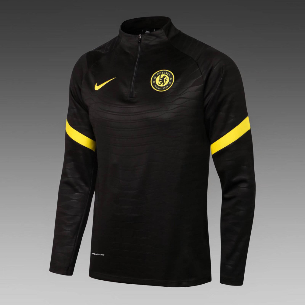 2021/2022 Chelsea Half-Pull Training Suit Black Football Shirt 1:1 Thai Quality Set