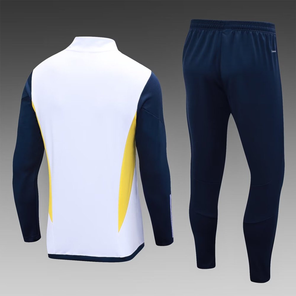 2023/2024 Real Madrid half-pull training uniform white suit 1:1 Thai quality suit
