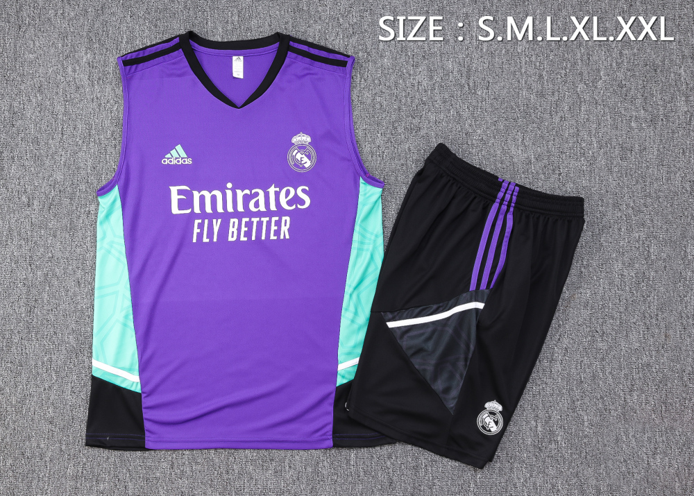 23-24 season Real Madrid Purple Training Vest Set