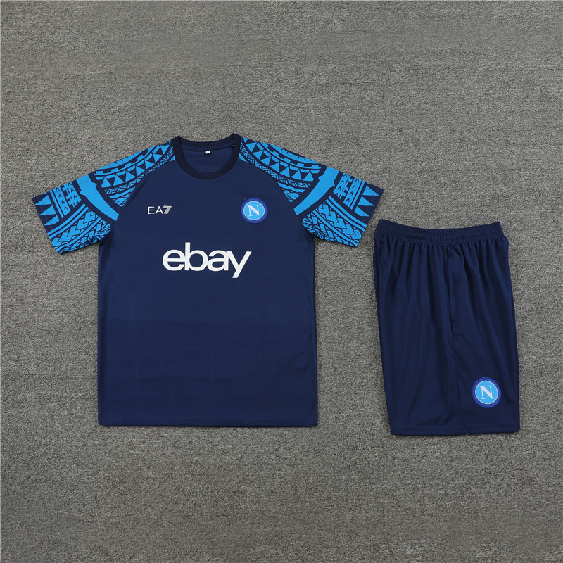 23-24-Short-sleeved training jersey Naples royal blue