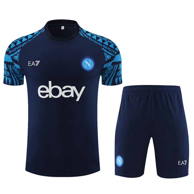 23-24-Short-sleeved training jersey Naples royal blue