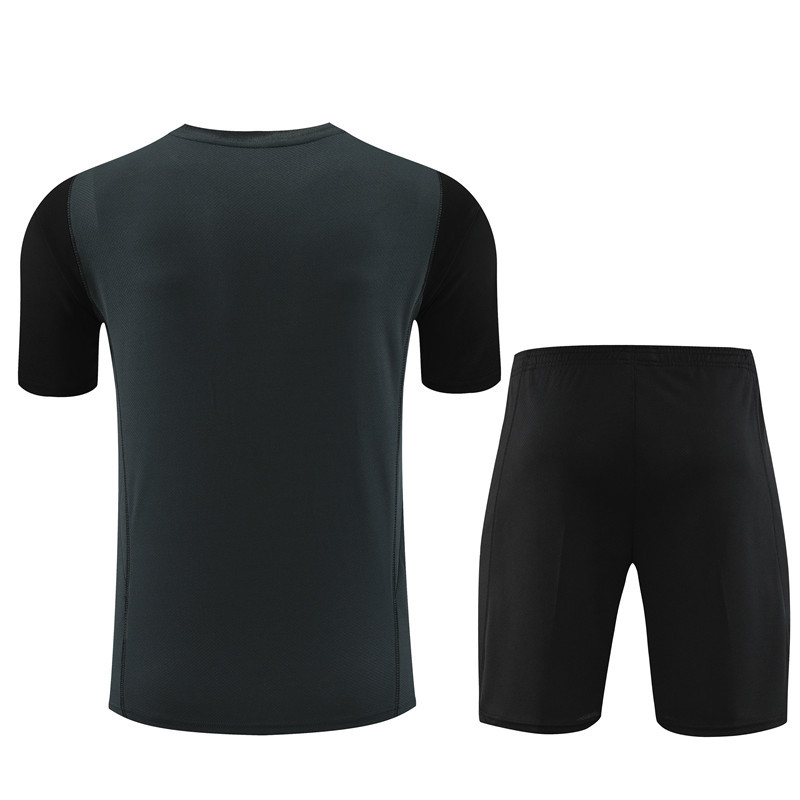 2023-24-Short-sleeved training jersey Real Madrid dark gray