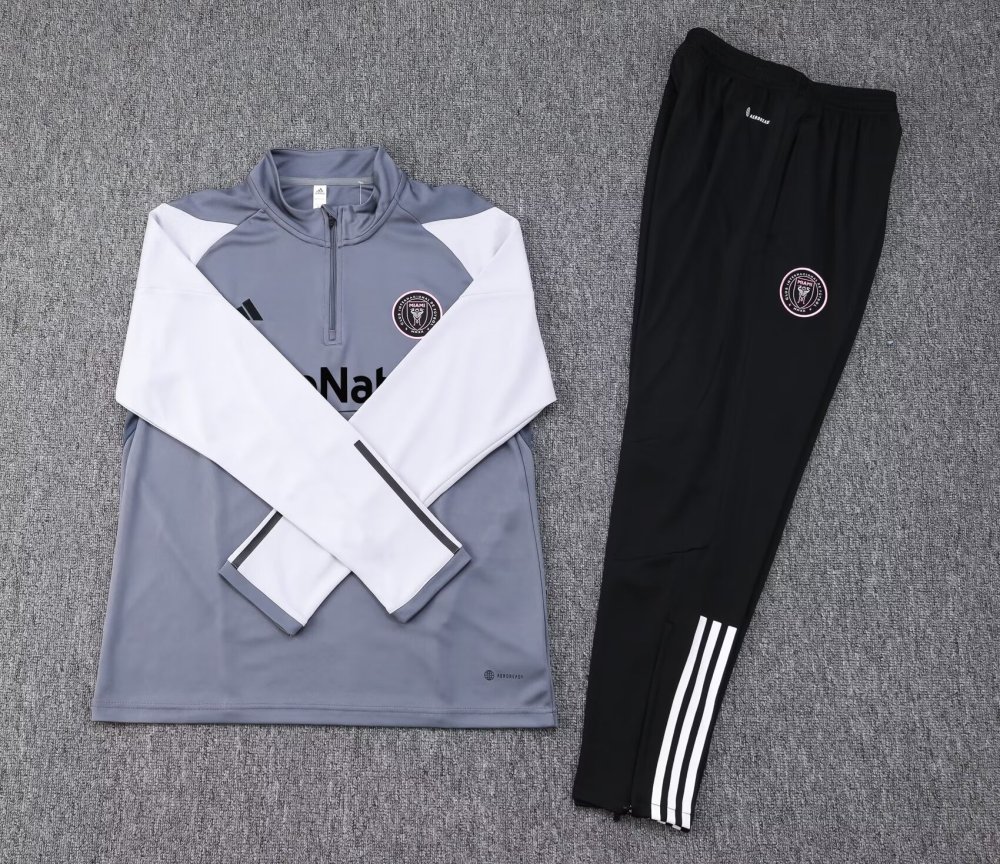2023/2024 Miami International Half Pull Training Wear Gray Suit