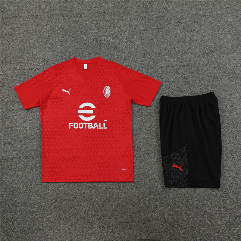 23-24 AC Milan red training short sleeves