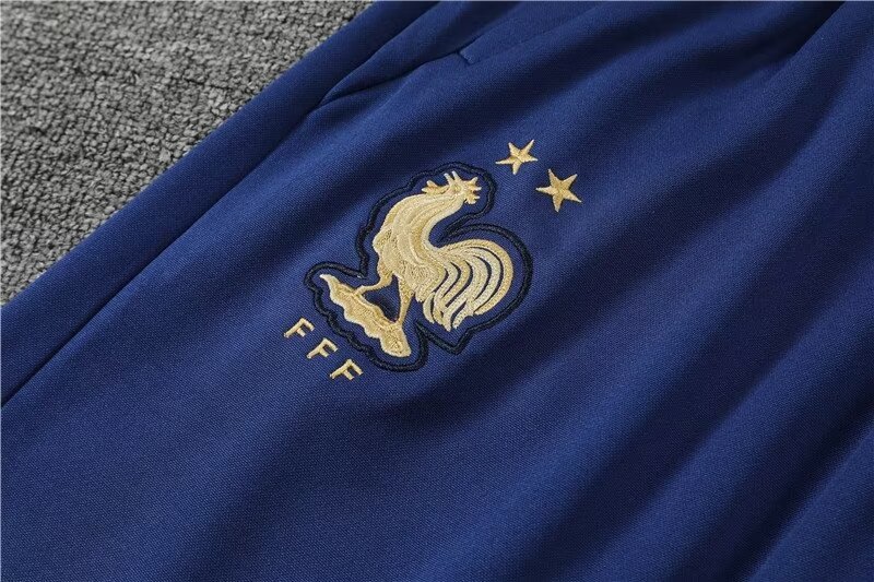 2022/2023 French half-pull training uniform white football shirt suit