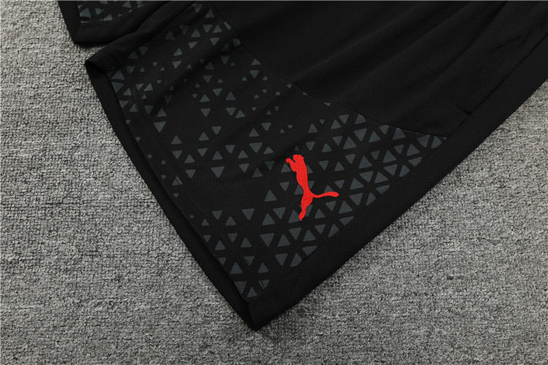 23-24 AC Milan black training short-sleeved suit