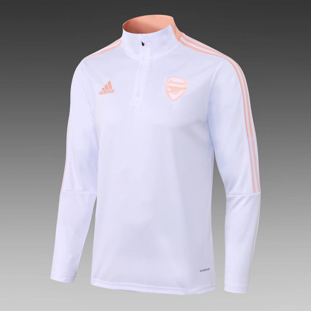 2021/2022 Arsenal Half-Pull Training Suit White Football Shirt 1:1 Thai Quality Set