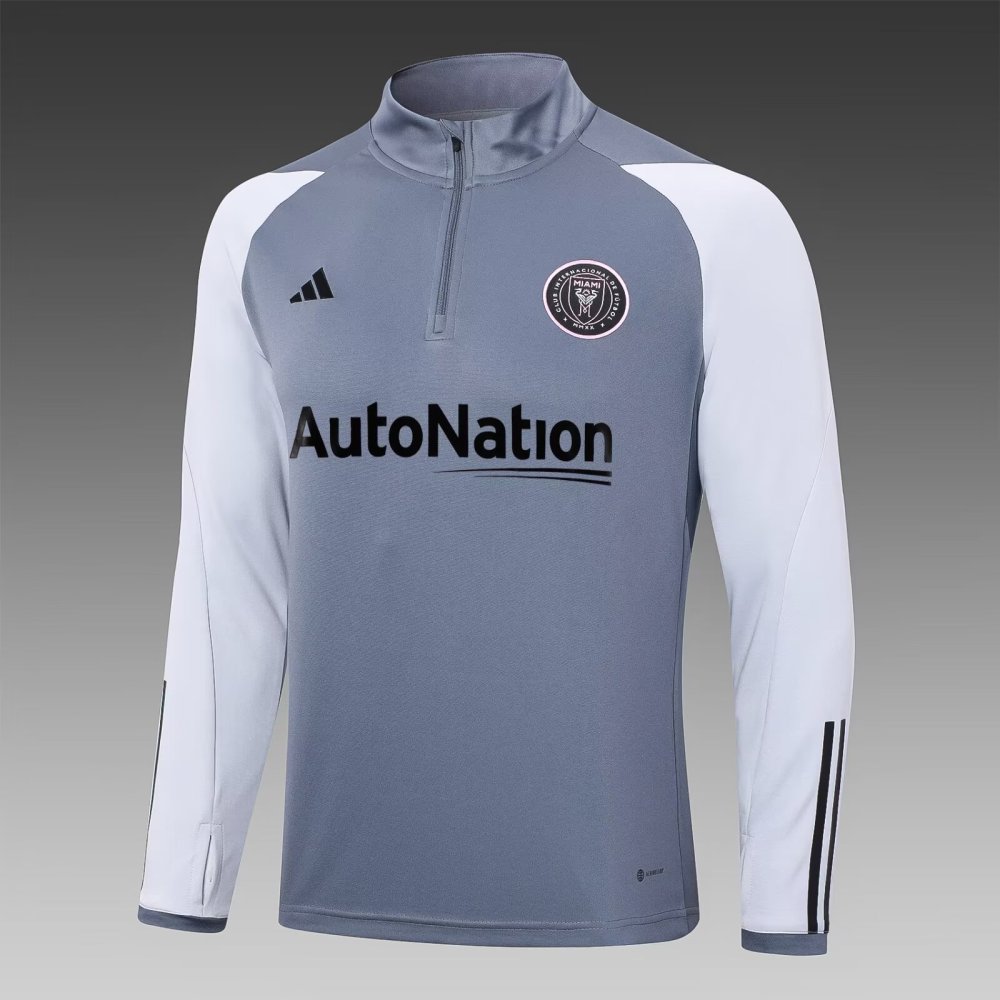 2023/2024 Miami International Half Pull Training Wear Gray Suit
