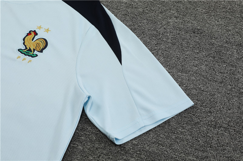 24-25 short-sleeved training clothes French light blue