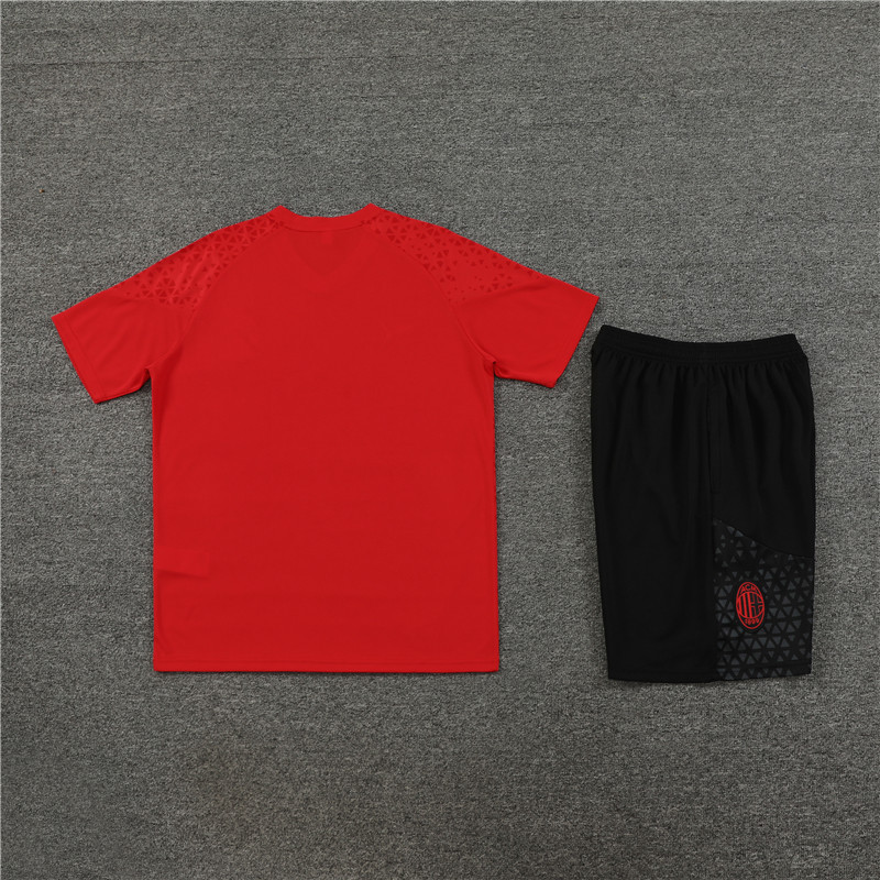 23-24 AC Milan red training short sleeves