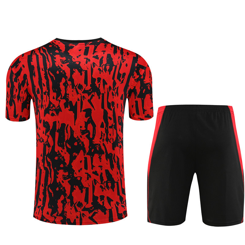 23-24 Manchester United camouflage training short-sleeved suit