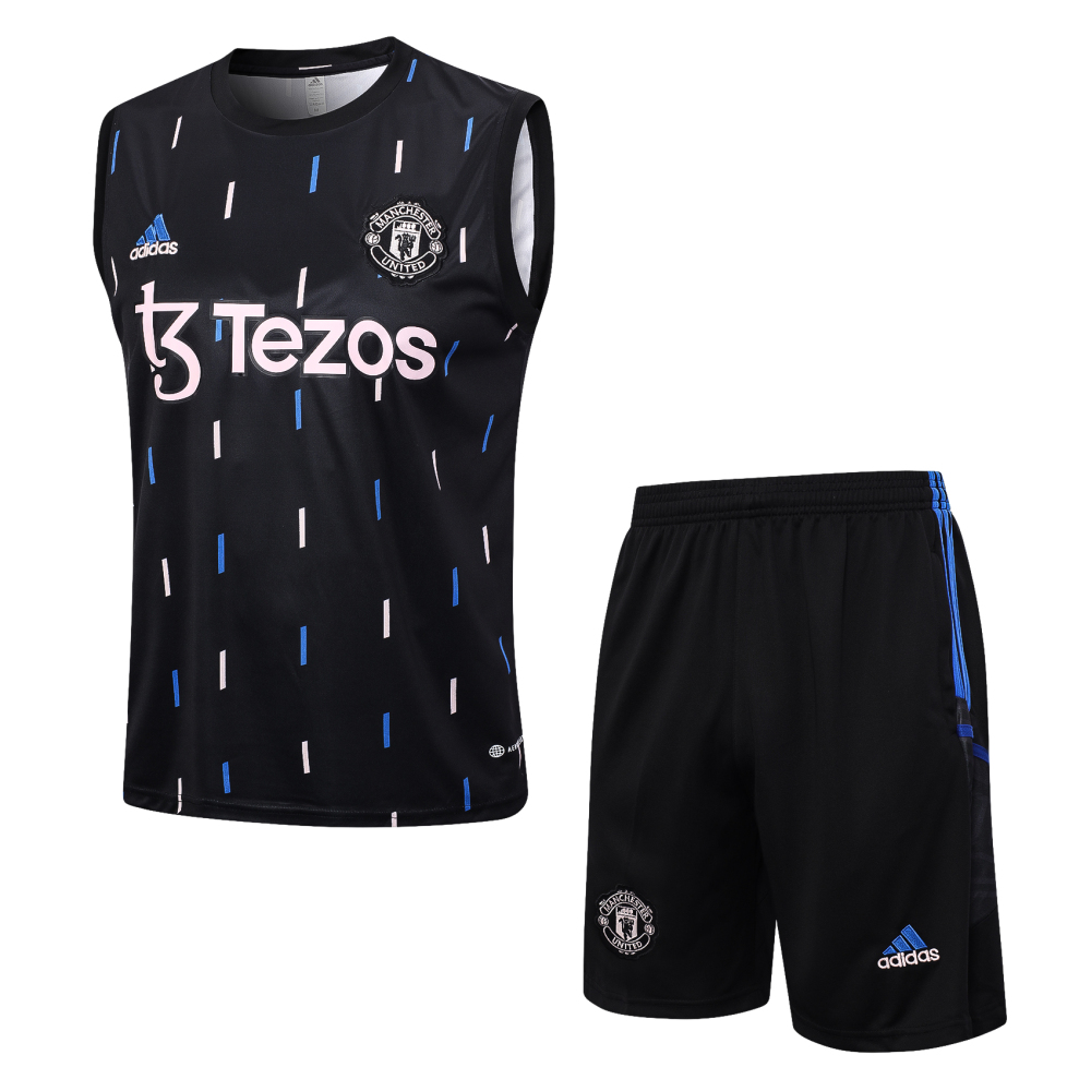 23-24 Manchester United Black Sleeveless Vest Training Wear suit