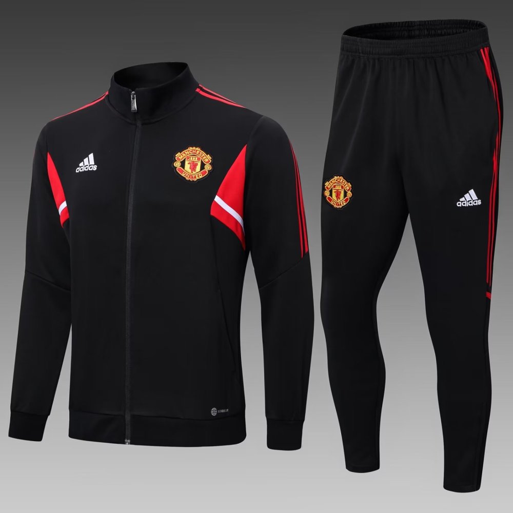 2023-2024 Manchester United Jacket Tracksuit Black Suit