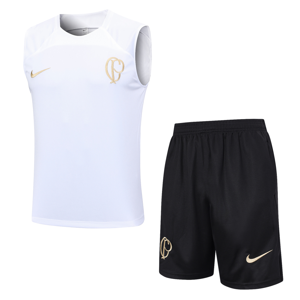 23-24 Corinthians white training vest set suit