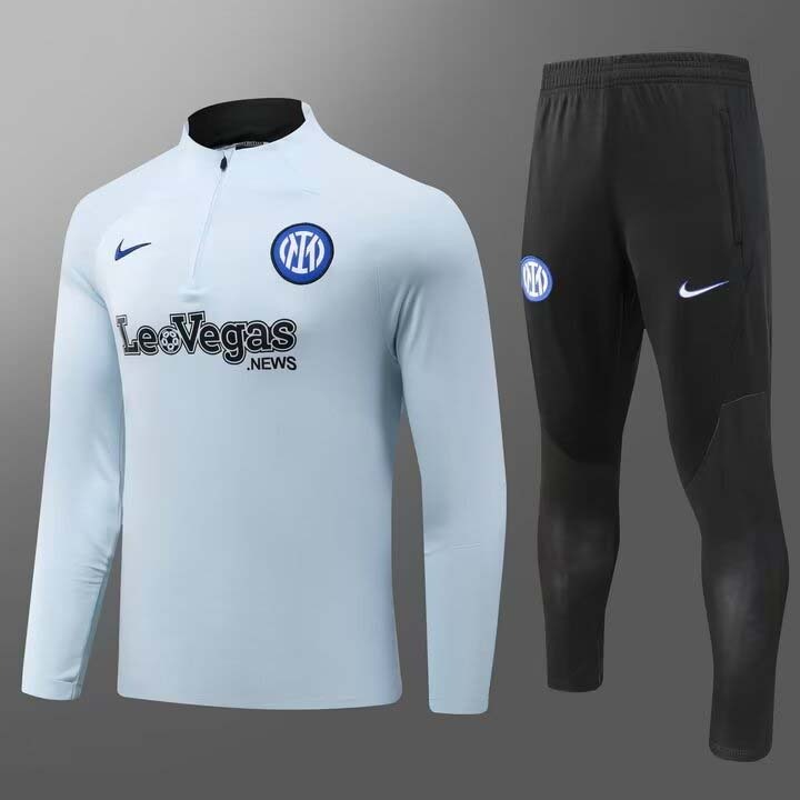 2023 Internazionale Milan Half-Pull Training Suit  blue Football Jersey 1:1  Thai Quality Set