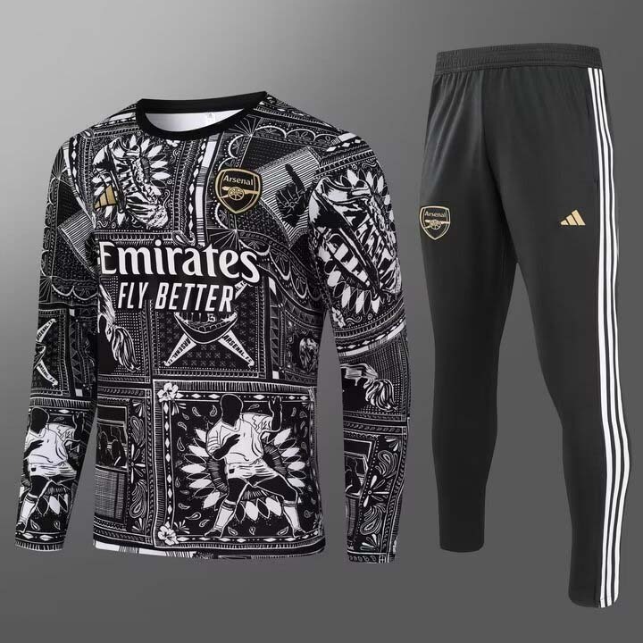 2023/2024 Arsenal Training Wear Black Football Shirt 1:1 Thai Quality Suit ?